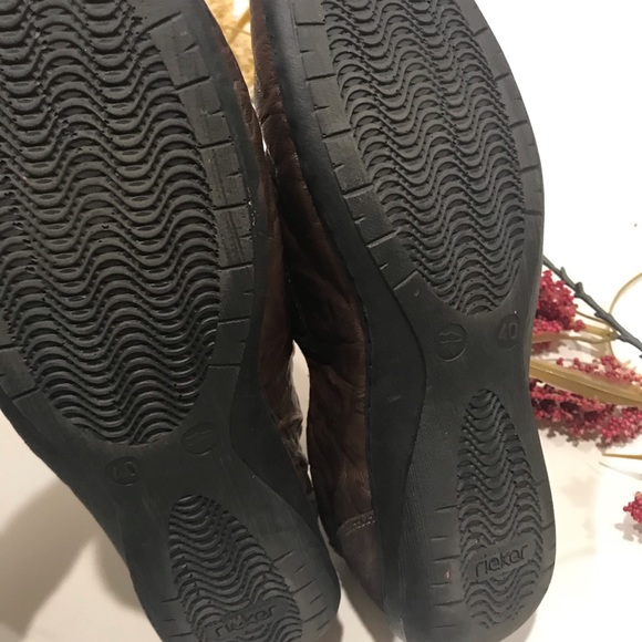 RIEKER hook loop flat brown leather suede Velcro - Picture 8 of 8